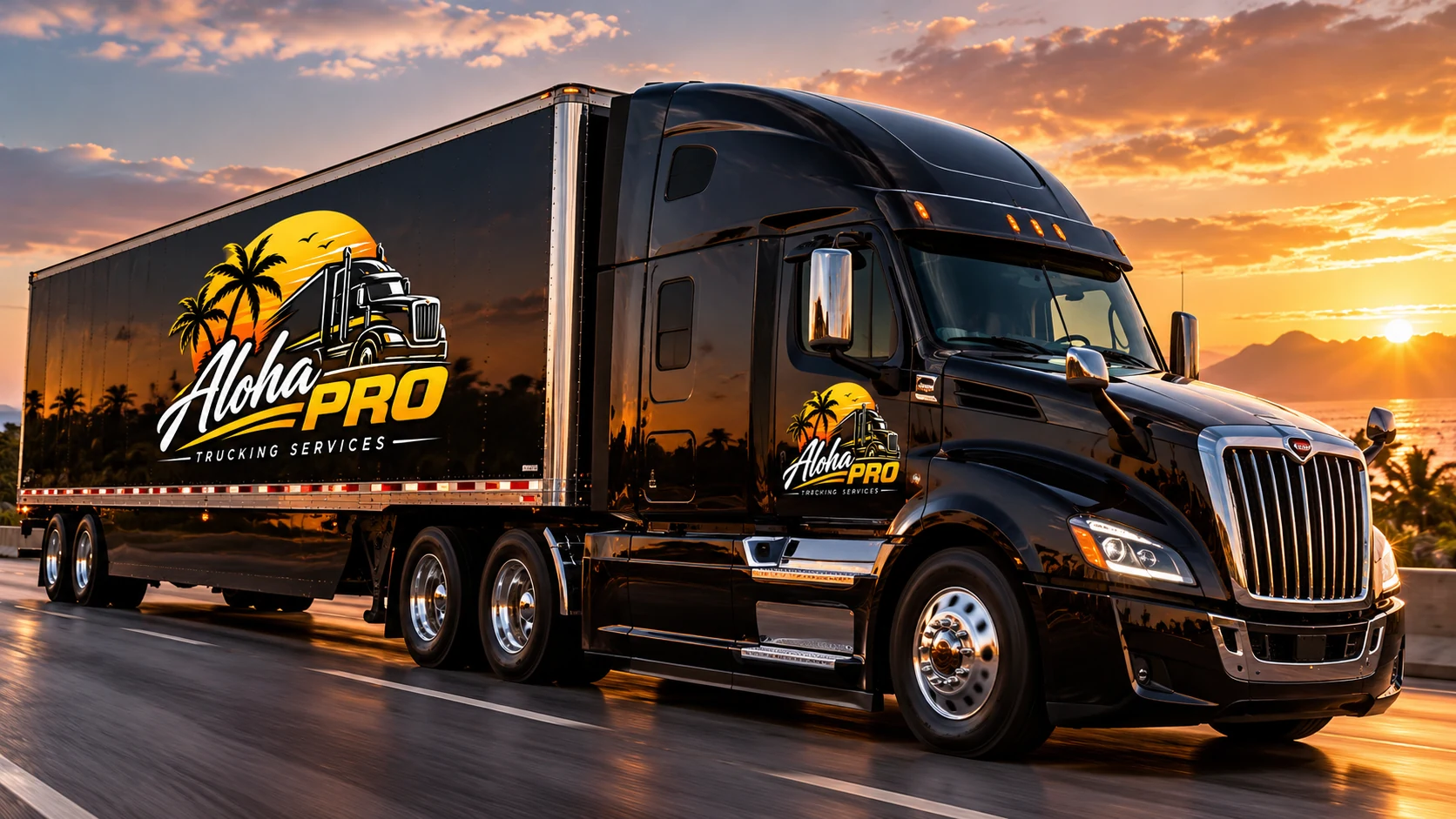 AlohaPRO branded truck concept artwork